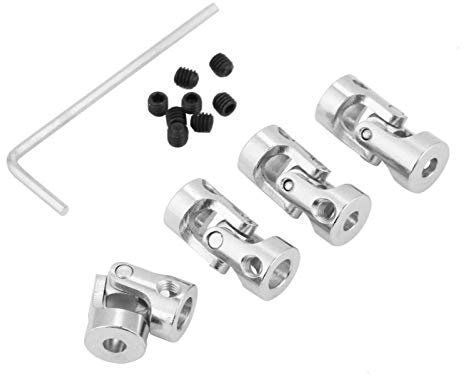 4 pezzi Giunto Universale Per Albero Dello Sterzo,Metallo Giunto Universale Connettore Motore Giunto Albero Per Collegamento Auto Navi Modello (6×6mm)