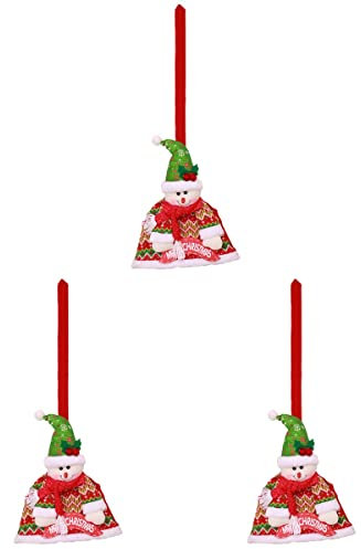 3 STK Besen Für Weihnachtsfeier Requisiten Schneemann Besenkoffer Weihnachtsbesenkoffer Besen Für Cosplay-versorgung Weihnachten Lieferungen