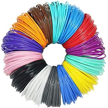 POPETPOP Filamento de impresora 3D, 1.75mm, PLA, 10m, Multicolor, 34g