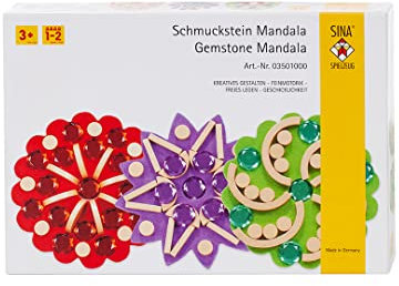 Sina Schmuckstein-Mandala Bastelkit - Kreatives Gestalten - Schmuckherstellung - 3+ Jahre - Nicht Faltbar