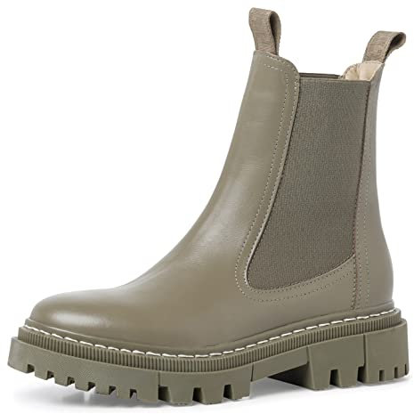 Tamaris Damen Chelsea Boots, Frauen Stiefeletten,Wechselfußbett,halbstiefel,Kurzstiefel,uebergangsschuhe,Pale Green Uni,37 EU