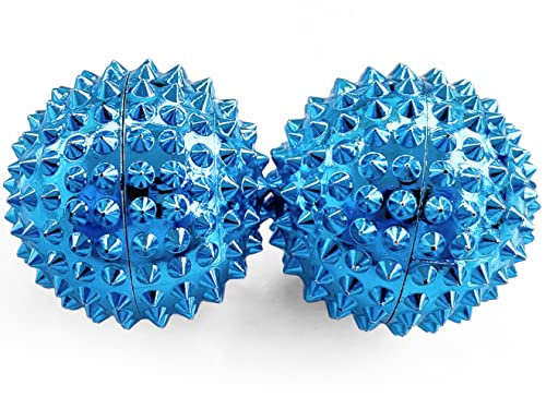 2x DBT Skills Igelball | Magnetischer Hochstress Akupressurball | Hellblau | 32mm Durchmesser | zum Stressabbau oder zur Massage, gegen Anspannung und für mehr Beweglichkeit und Konzentration