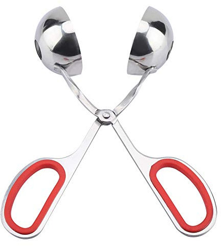 Qcwwy Fleischbällchen Maker, Rot, Edelstahl, 1 Count, Clip, Küchenwerkzeug, Mommon