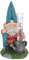 Relaxdays Pluviomètre Nain de Jardin, résistant intempéries, Mesure précipitations, HxLxP : 21,5x10,5x11 cm, Multicolore