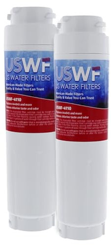 USWF 9000 077104 Refrigerator Water Filter 2-pk | Replacement for Bosch 644845, REPLFLTR10, UltraClarity, 644845, 9000194412, 740570, 9000077095, 9000193914, Fridge Filter, Made in the USA