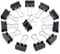 95 Pcs Bulldog Clips, 19mm Small Binder Clips, Black Metal Foldback Clips, Paper Clamps Binder, Paper Clips Clamp for Office, Home, School