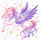 FINGERINSPIRE Einhorn Schablone 30x30cm Wiederverwendbare Einhorn Pegasus Zeichenschablone Einhorn Und Sternmuster Bastelschablone Traumthema Schablone Zum Malen An Der Wand, Holz, Stoff Und Möbel