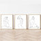 BRoleo Nude One Line Art Poster Abstrakter Frauenkörper Leinwanddruck Weibliche Wandkunst Malerei Minimalistisches Poster Wandbilder Schlafzimmer Dekor/Kein Rahmen-40x60cmx3P