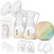 NCVI Double Electric Breast Pump, Breast Pump Electric 8122 with 4 Modes 9 Levels, Breastfeeding Pump with 21/24mm Flanges, Rechargeable Milk Pump Ultra-Quiet for Home & Travel, LED Touchscreen