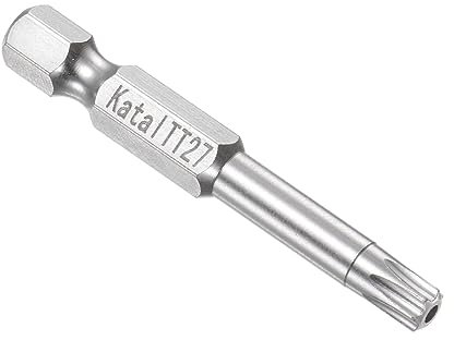 CoCud Embouts Magnétiques à 7 Points, Tête Tt27, Tige Hexagonale de 1/4, Longueur de 2, Embouts de Tournevis Torx Inviolables à 7 Points en Acier S2, 1 Pcs