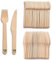 100 Fourchettes + 100 Couteaux Jetables en Bois 16 cm | Couvert Jetable : Idéal pour les Pique-niques, Camping, Événements