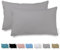 Veluna Home Kissenbezug 50x70cm - 100% Baumwolle(2er-Set) - Grau - Dicht gewebt mit 57 Fäden/cm² - Kopfkissenbezug - Oeko Tex Zertifiziert - Renforcé Kissenhülle für Kissen mit Reißverschluss