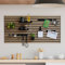 Steinmine - Designmanufaktur Wandorganizer (40 x 60 cm) - Akustikpaneel mit Eichenholzlamellen - inkl. Zubehör - einfache Montage - für Büro, Flur, Küche, Bad und mehr