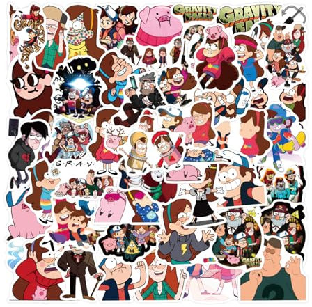 50 Stück Anime Aufkleber,Cartoon Stickers Set Vinyl Wasserdicht Aesthetic Aufkleber für Jugendliche Kinder Erwachsene, Karikatur Sticker für Auto Laptop Telefon Gitarre Skateboard Motorrad Fahrrad 06