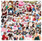 50 Stück Anime Aufkleber,Cartoon Stickers Set Vinyl Wasserdicht Aesthetic Aufkleber für Jugendliche Kinder Erwachsene, Karikatur Sticker für Auto Laptop Telefon Gitarre Skateboard Motorrad Fahrrad 06