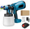 1500W pulverizador de pintura portátil, 1000 ml pistola de pintura inalámbrica para el hogar pistola de pintura eléctrica de pared para muebles de valla, paredes, puertas, sillas de jardín