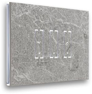 iotty i3S PLUS interruttore wifi smart per tende e tapparelle, placca touch in gres porcellanato retroilluminato, sensori temperatura e luminosità, monitoraggio consumi e qualità dell'aria esterna