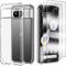Cover Compatibile per Google Pixel 9/ Pixel 9 Pro con 2 Pellicola Vetro Temperato, Morbido Silicone ed Antiurto Protettivo Bumper TPU Gel Smartphone Custodia Case - Trasparente