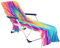 Poolstuhlbezüge, buntes Chaiselongue-Handtuch, weich, schnell trocknend, Chaiselongue-Bezug mit Seitentaschen, bunt, batikfarben, für Sonnenbaden, Innenhof