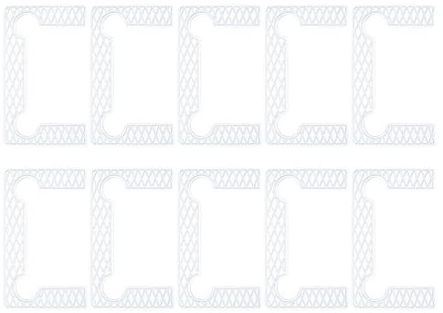 sourcing map 10Pcs Glass Hinge Gasket, Shower Doors Hinge Plastic Glass Hinge Replacement Parts Gasket Glass Hinge for Glass Door Cupboard Showcase Cabinet Door, Transparent