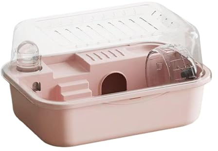 Baoblaze Grande Cage pour Hamster, Habitat, Maison de Jeu, avec Dessus ouvrable, Cage pour Petits Animaux, Maison pour Petits Animaux, gerbilles, Lapins, Rose