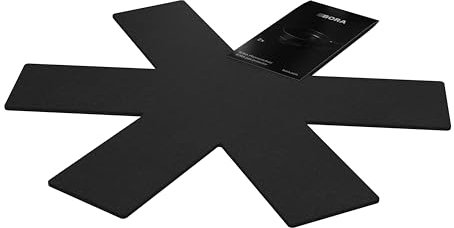 BORA Pfannenschutz, 2er Set, Topfuntersetzer aus Filz, Pfannenschoner, 38 cm Durchmesser, für alle Topf- und Pfannengrößen, Schwarz
