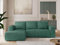 MKS MEBLE Sofa mit Schlaffunktion - Ecksofa mit Schlaffunktion und Bettkasten - Sofa 3 Sitzer - Schlafsofa - Couch - Schlafsofa mit Bettkasten - Trentino L - Grün Stukture - Links