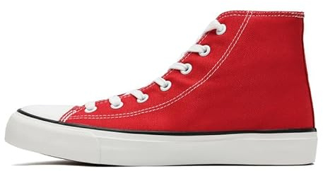 Zapatillas de lona para mujer, de caña alta, clásicas, con cordones, zapatos deportivos casuales para caminar