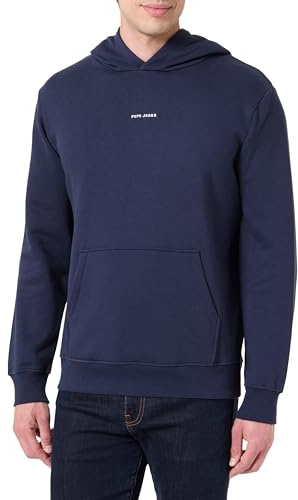 Pepe Jeans Herren M Flag Hoodie Sweatshirt, Blau(Marine), M, Blau (Marineblau), M