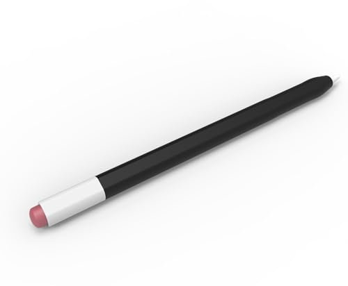 Yuexitech Silicone Pencil Case for Apple Pencil Generation 2/Pro，Ultra Thin Protective Pencil Cover，Silicone Sleeve Apple Pencil Cover Compatible with Magnetic Charging and Double Tap（Black）