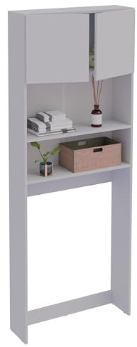 VCM Waschmaschinenschrank | Praktischer Überbauschrank mit viel Stauraum | Maße ca. B. 70 x H. 182 x T. 21 cm | Waschmaschinenregal für Bad und Waschküche | Waschmaschinenüberbauschrank- Goralo