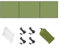 Brise-vent de camping, en tissu Oxford 210D - Coupe-vent - Brise-vue pour camping, randonnée, plage, pique-nique (type C, vert)