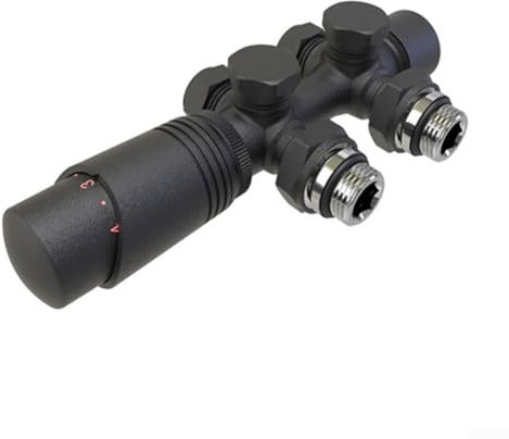 Premium Messing Thermostatventil für nahtlose Badezimmer-Heizungsanpassungen (schwarz)