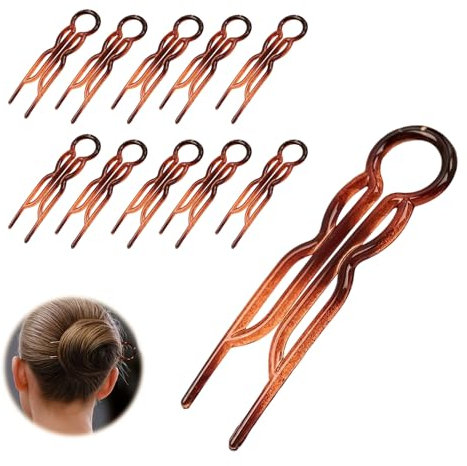 10 pinces à cheveux en forme de U pour les chignons - Pinces à cheveux décoratives pour les coiffures élégantes, les tresses et les crêpages - Style européen, pinces à cheveux magiques
