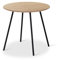 KHG Beistelltisch Eiche modern, 4-Fuß-Gestell aus pulverbeschichtetem Metall Schwarz, Tischplatte aus Holzwerkstoff 48 cm Rund, Couchtisch 15 kg belastbar