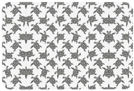 SDEGTHO Badematte mit Tiermotiven, Meeresschildkröten, Kieselgur, Duschmatte, rutschfest, super saugfähig, für Badezimmer, Küche, Wäsche