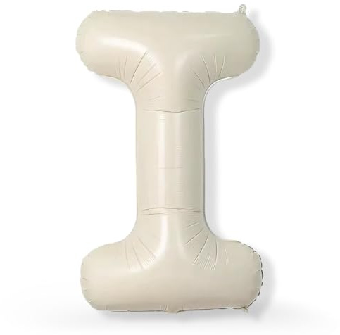 FUNXGO XXL Folienballon Buchstabe I Champagner ca. 100cm - Riesen Alphabet Ballon - Helium oder Luftfüllung - Ideal für Geburtstag, Hochzeit, Jubiläum, Party Deko & JGA - Ballon I Champagner