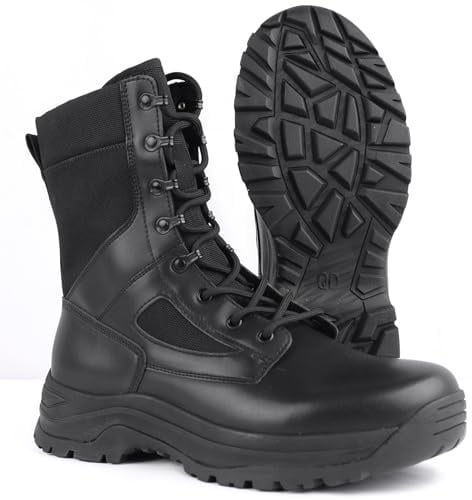 LUDEY Botas de Militares Hombre Tácticas Combate Trabajo Botas para Desierto Trekking y Ejército Ligeras Confortables Beige 45EU