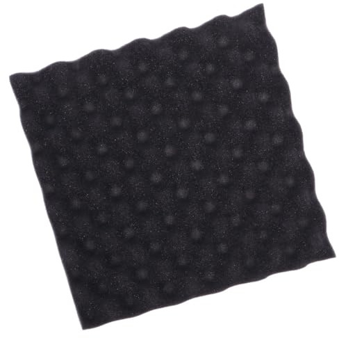 Selbstklebende Schallabsorptionsplatte für Wand und Türen 50x50x3,3cm | Baumwolle, Schwarz, für Theaterraum und Heimkino, Klare Akustik, Einfache Montage