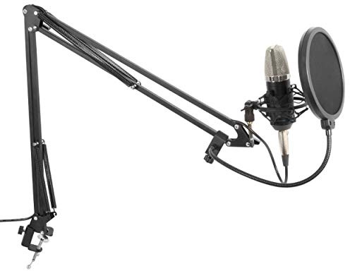Vonyx Studio Set Großmembran Mikrofon inkl. Tischarm, Spinne, Windschutz, Kabel