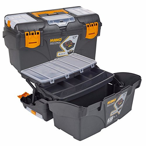 URBNLIVING Large Plastic 17 Cantilever Tool Box Organiser