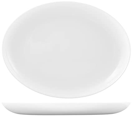 H&H Premiere Set Piatti Ovali, Opale, Bianco, 6 unità