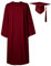 GraduatePro Abschluss Talar mit Hut 2025 Absolventen Robe Bachelor Uni Master Kostüm Geschenke Absolventen Akademischer Herren Damen Kastanienbraun 48=S