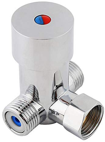 Robinet de mitigeur thermostatique, G1/2, mitigeur thermostatique avec valve de mélange eau chaude froide laiton et cuivre pour système de douche, contrôle du thermostat