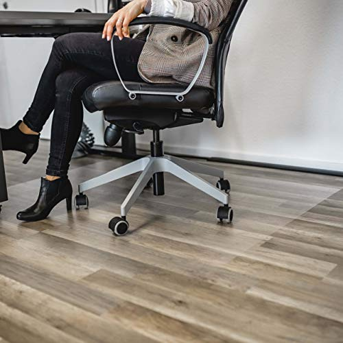 PROFOLIO Transparente Bodenschutzfolie für Büros Zum Aufkleben - Unterlage für Bürostühle oder Schreibtischstühle im Office - PVC Made in Germany - 270 x 130 cm - Größe Wählbar