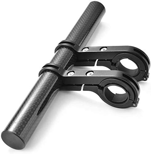 CHUER Extensor de Manillar para Bici, Soporte Manillar Bicicleta Soporte de Extensión con Abrazaderas Dobles, Soporte para Luz de Bicicleta MTB, GPS, Teléfono, Velocímetro - 20CM
