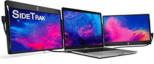 SideTrak Swivel 12.5 Portable Monitor for Laptop, Patented Swivel Hinge, Triple Screen Laptop Setup | FHD Dual Screen w/Kickstand, USB-C & HDMI, Mac, PC, Chrome Compatible (Triple Monitor)