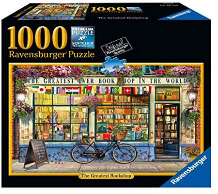 Ravensburger 1000pc Cardboard Jigsaw Puzzle - The Greatest Bookshop, 12+ years, 1000 Puzzle Pieces