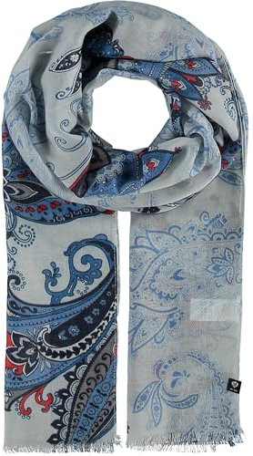 FRAAS Damen Paisley-Schal in Pastelltönen - Perfekt für den Sommer - 180 x 50 cm - Polyester Light Blue