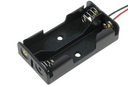 CABLEPELADO - Supporto per batteria AAA, include cavo da 200 mm, tensione totale: 3 V (1,5 V per batteria) | Adatto per 2 batterie LR3 AA (FR3, HR3, LR3)